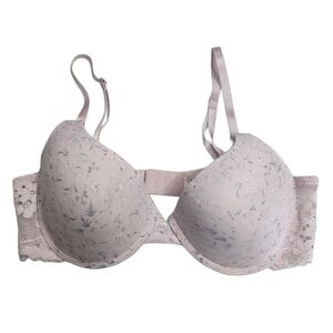 Jessica Simpson Floral Lace Bra - Light Pink and Blue